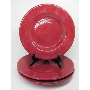 Tabletops Unlimited Corsica Maroon 11 1/4" Dinner Plates Bundle of 3